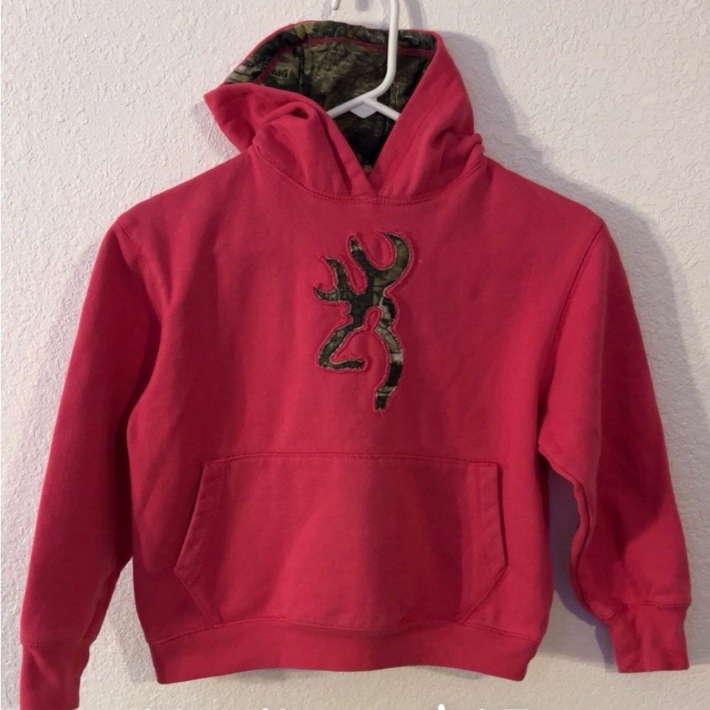 Kids Pink Browning Hoodie